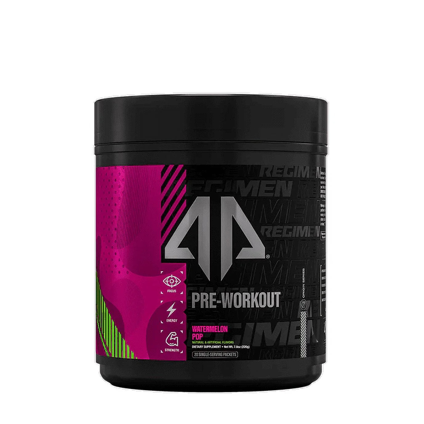 Alpha Prime Supplements Sports Regimen Pre-Workout Powder Packets for Laser Focus and Energy, Watermelon Pop (20 Packets)