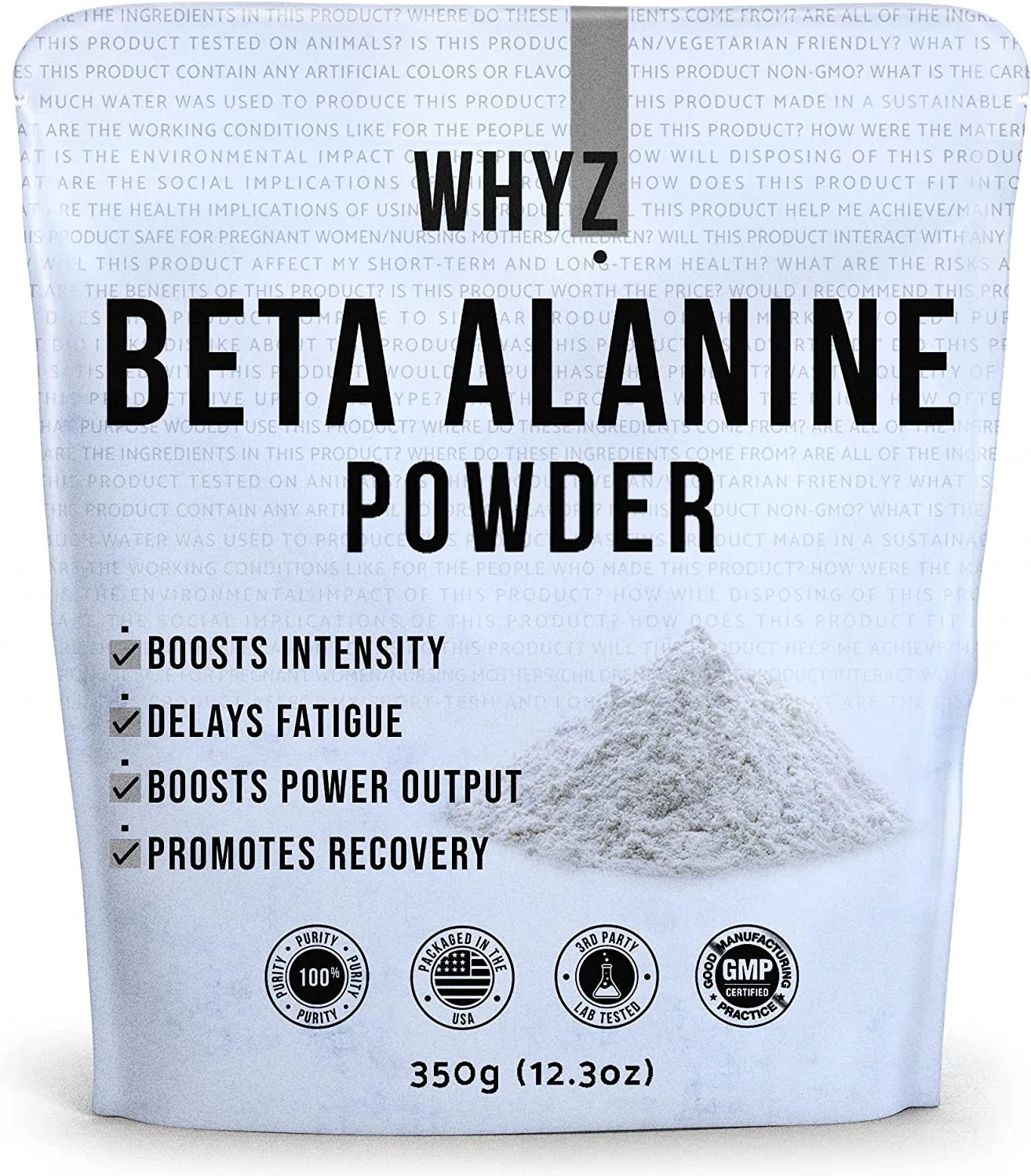 Beta Alanine Powder, 350G, Recovery Boosting & Pre Workout Powder, 467 Servings