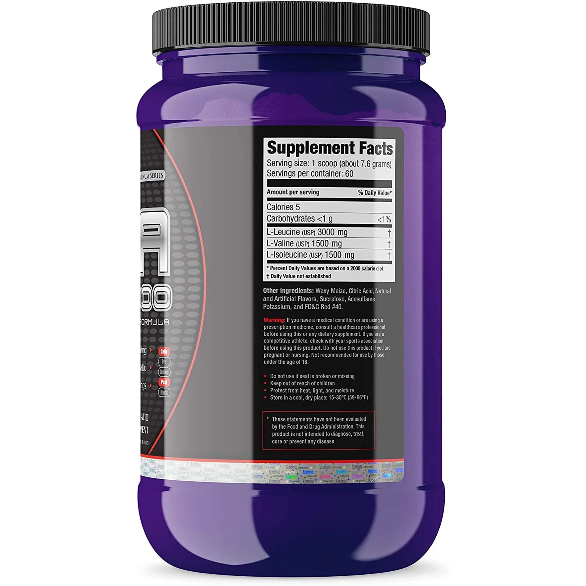 Flavored BCAA 12,000 Powder ,Amino Acid Supplements -60 Servings