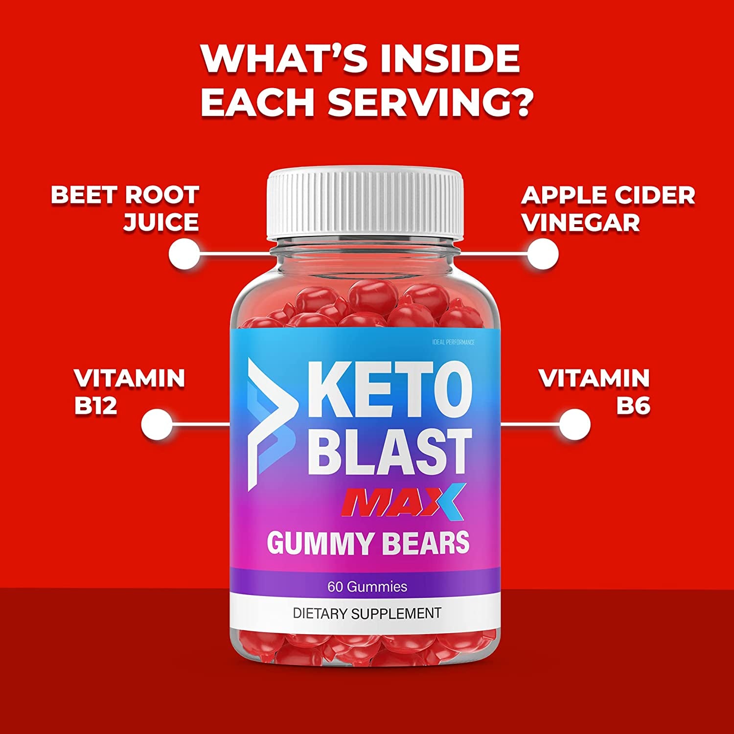 (5 Pack) Ketos Blast Gummies Ketos Blast Gummy Bears Ketos Blast Gummie Bears Ma