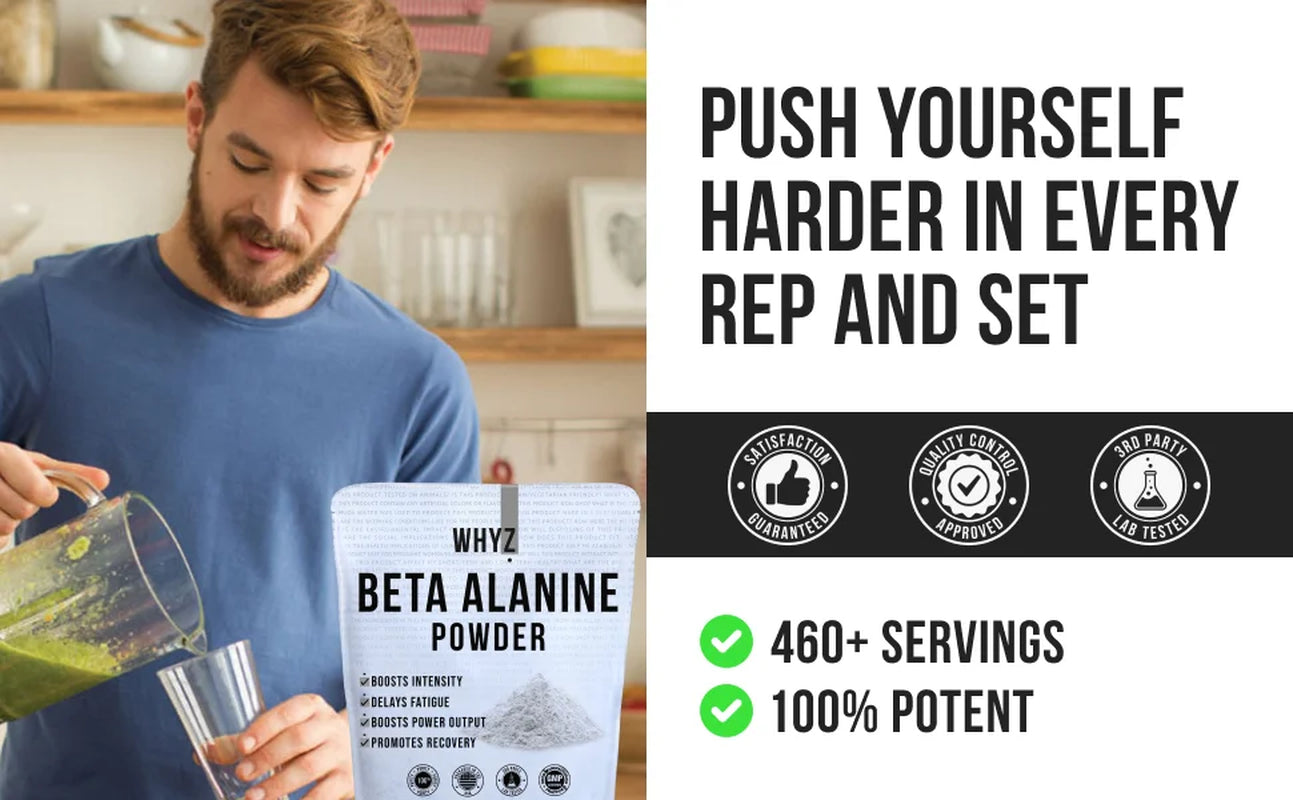 Beta Alanine Powder, 350G, Recovery Boosting & Pre Workout Powder, 467 Servings