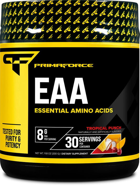 EAA Powder (30 Servings, Tropical Punch) - Essential Amino Acids for Pre/Intra Workout and Recovery - Non-Gmo and Gluten Free