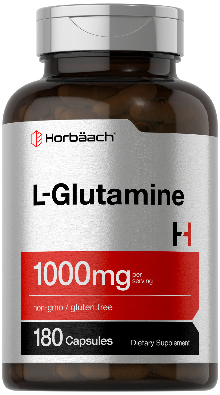 L Glutamine Capsules | 1000Mg | 180 Count | Non-Gmo, Gluten Free
